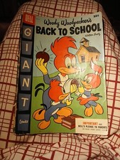 1955 Dell Giant Woody Woodpecker Back To School Comic Golden Age Cartoon Book picture