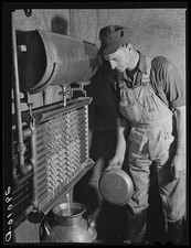 Photo:Osage Farms Missouri 1939 Milk Refrigeration Farm Worker Dairy picture