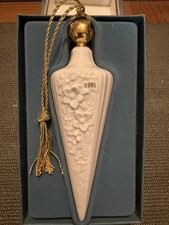Vintage 1991 LENOX Annual Christmas Ornament Floral Spire Fine Ivory China NIB picture