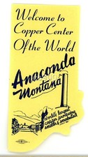 VINTAGE ANACONDA MONTANA COPPER CENTER ORIGINAL TRAVEL WATER DECAL WINDOW LABEL picture