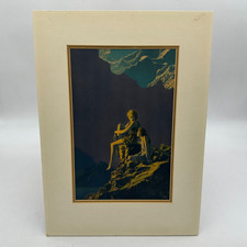 Original 1928 Maxfield Parrish “Contentment” Edison Mazda Lamps Calendar Cropped picture