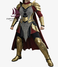 ZAIN Golden Valkyrie Warrior Armor Full Gold Plate Set W/Chainmail Drape &Heroic picture