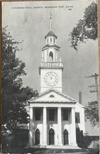 Kennebunk Port Maine Congregational Church Antique Postcard c1910 picture