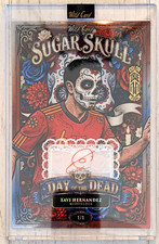 Wild Card 2026 Sugar Skull Day of the Dead Xavi Hernandez T 1/1 Auto Color Match picture