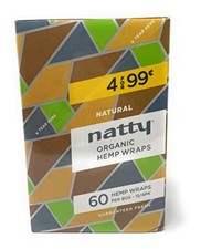Natty Wraps - Full Width Wraps - Natural/Unflavored FULL BOX (15/4ct - 60 TOTAL) picture