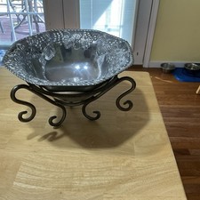 Lenox Heavy Metal Grape Bowl On Stand picture