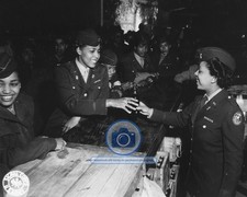6888TH U.S. ARMY AFRICAN AMERICAN POSTAL DIRECTORY BATTALION AT BAR 8X10 PHOTO picture