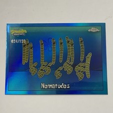 Topps Chrome Spongebob SquarePants 2025 Blue Refractor Nematodes /150 #143 picture