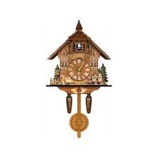Vintage Cuckoo Wall Clock Pendulum Black Forest Style Home Decor picture