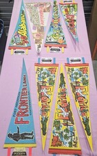 Lot (8) Vtg Felt Travel Souvenir & Southern Pennants,TN,AL,GA,FL(3),SC, Frontier picture
