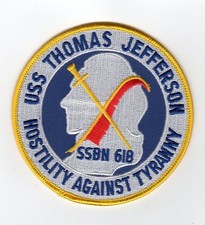 USS Thomas Jefferson SSBN 618 - Crest - Patch - Cat No. B800 picture