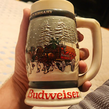 Budweiser Clydesdales 50th Anniversary 1933-1983 Ceramic Stein picture