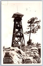 K46/ Black Hills South Dakota Postcard RPPC c1930s Mt. Coolidge Tower  90 picture