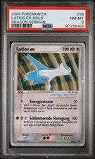 2004 Pokemon Card EX Latios EX-Holo #94 PSA 8 NM MINT GERMAN picture