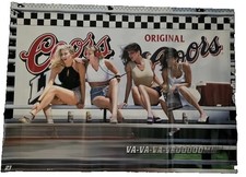 Vtg 2001 Coors Original 4 Sexy Women At Race Track “Va-Va-Vroom” Beer Poster picture