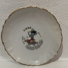 Vintage Funny Zodiac Trinket Plate LIBRA  The Clown Sept. 23 - Oct 22 picture