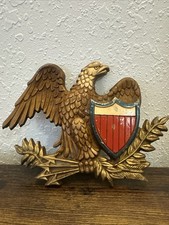 Vintage Sexton USA Cast Metal American Eagle With Shield Mid Century Modern MCM picture