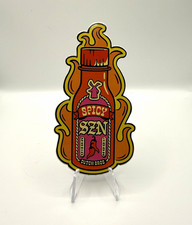 Dutch Bros Spicy SZN Hot Sauce Sticker May 2023 Flames Coffee Decal picture