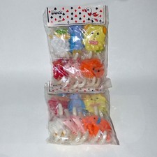 2x Vintage 1960s-70s Sealed Duck Animal Fruit Adhesive Hooks Lot picture