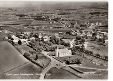 Kleppe Norway RPPC Aerial View Jæren Folkehøgskule Church Widerøe Oslo picture