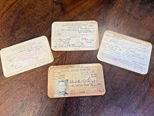 Antique CALIFORNIA DRIVER'S LICENSE SET 1917, 1918 & 1919 + LOS ANGELES PHOTO ID picture