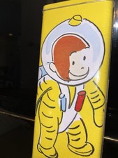 VTG Curious George Astronaut Tin W/ Lid 1998 RARE New picture