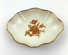Vtg Limoges France Floral Gold Trim Scalloped Porcelain Serving Bowl Dish picture