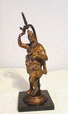 1880's COUNTERTOP FIGURAL CIGAR LIGHTER -  Marble Base picture