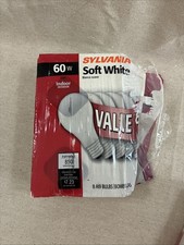 4 Pack SYLVANIA 60W Incandescent Soft White Light Bulbs A19 Half Box 4 Bulbs picture