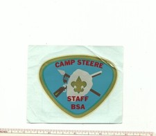 DX SCOUT BSA CAMP STEERE STAFF DECAL MECKLENBURG COUNTY NC CLOSED PATCH BADGE  picture