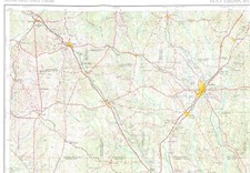 Hattiesburg, Mississippi-Alabama 1970 Topo Map US Army USGS 1:250000 Scale picture