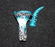 14mm OCEAN VORTEX Glass Slide Bowl w/ built-in screen Tobacco Glass Slide Bowl picture