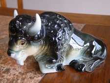 Vintage BUFFALO Ceramic BISON 3