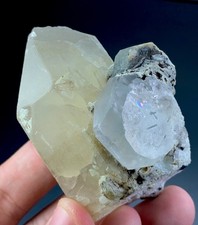 665 Cts Natural Apatite Crystal With Quartz Specimen From Afghanistan picture