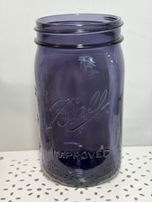 Rare Ball Improved Mason Jar Purple Glass 20 oz 1913-1915 American Heritage picture