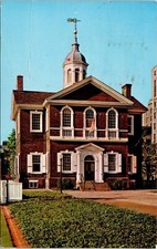 Carpenters Hall Philadelphia PA Pennsylvania Postcard PM Cancel WOB Note VTG picture