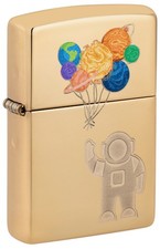 Zippo Liftoff Design High Polish Brass Windproof Lighter, 254B-125566 picture