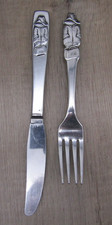 Oneida Vintage Paddington Bear Youth Childs Silverware Knife & Fork picture