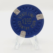 Stateline Country Club Lake Tahoe Nevada 1953 $1 Casino Chip N5043 picture