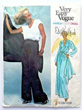 Vintage 1970s VOGUE Dress Pattern Designer Edith Head 1562 Sz10 Uncut Complete picture
