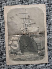 1859 Great Eastern Steamship At Sea Centerfold, Spurgeons Tabernacle, Dickens — picture