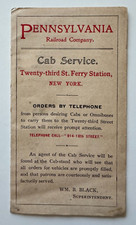 ca 1900s Pennsylvania Railroad New York Cab Service Map Brochure 23rd St Ferry picture