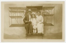 Antique Airplane Prop Photo 1910 Atlantic City Boardwalk Family Aviator Plane picture