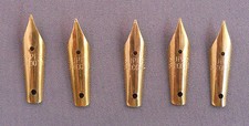 Fountain Pen Vintage NIb-goldtone-#6--fine point-Super Smooth--Lot of  5 picture