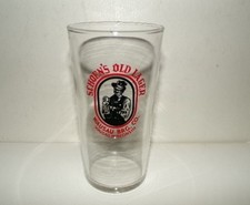 1940's SCHOEN'S OLD LAGER shell glass 