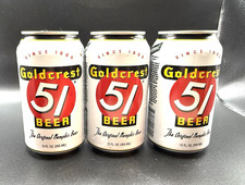 3  NOS Vintage  Goldcrest 51  Beer Cans “  NOS  “ picture
