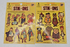 Vintage NOS King Features 1975 Sitk-On TV Character Stickers- Popeye Flintstones picture