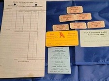 Rock Springs Amusement Park Chester WV ~ Lot ~ Tickets, Youth Night Club Card & picture
