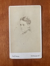 Beautiful Woman Braided Hair CDV Antique Photo Carte De Visite London picture