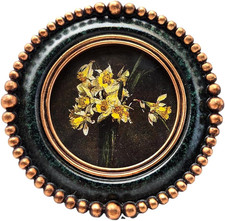 3X3 Small Vintage Picture Frame, Mini Antique round Frames picture